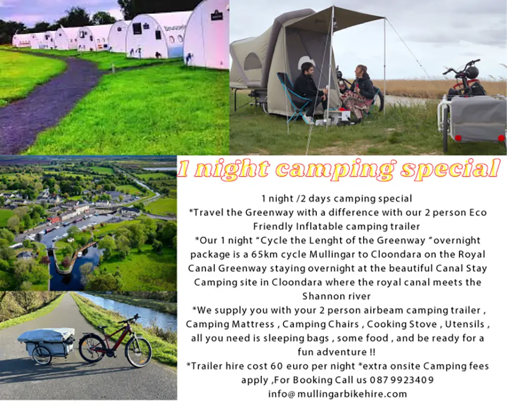 Cycle the length of the Greenway camping experience